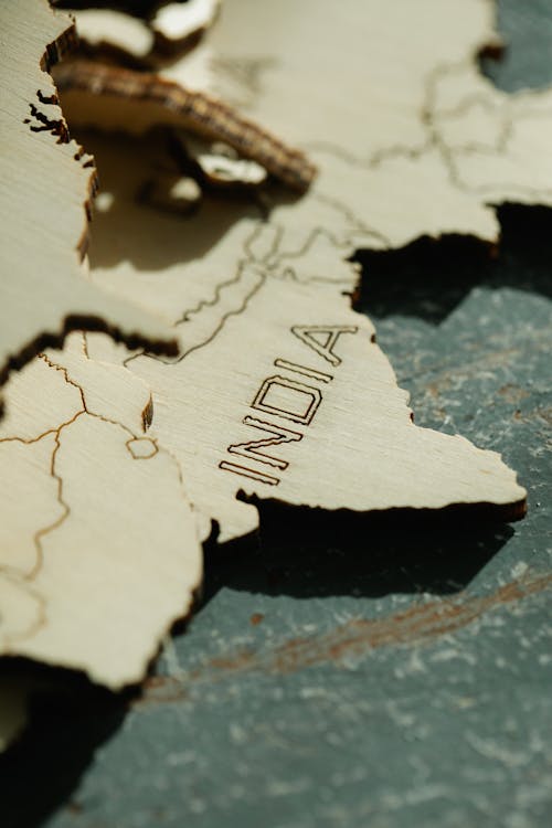 Close-up of Piece of a World Map