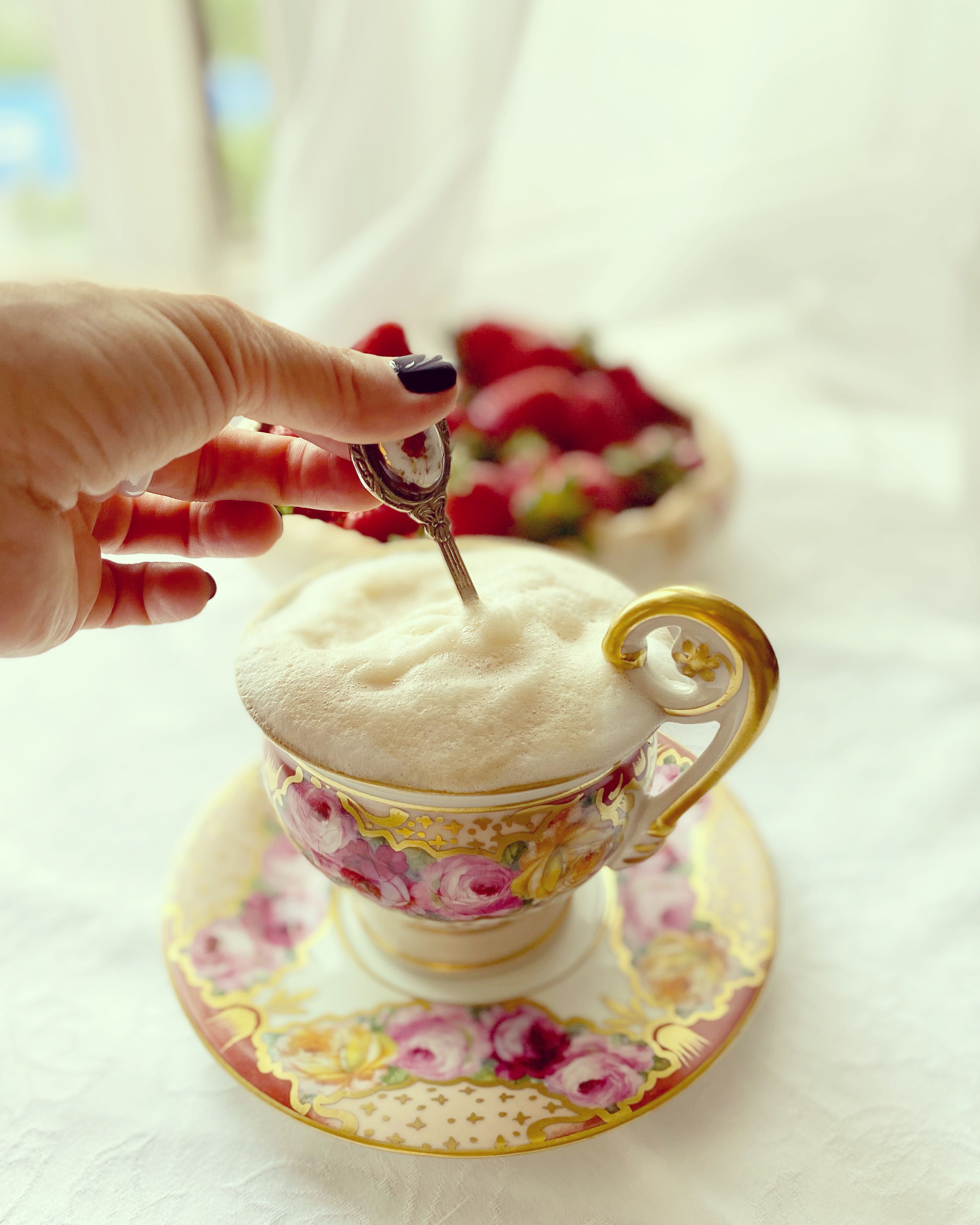 Hand Stirring the Foamy Drink · Free Stock Photo