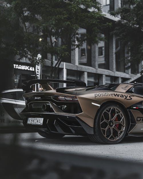 Free Photo of Bronze Lamborghini Stock Photo