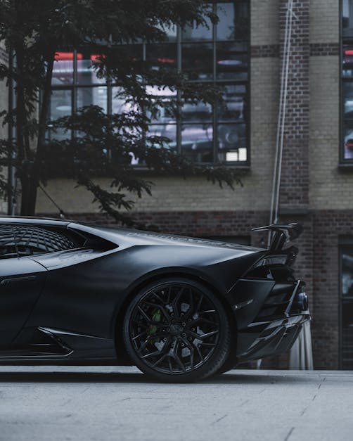 Photo of Matte Black Lamborghini · Free Stock Photo