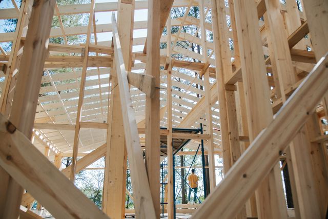 Interior wooden framing for residential construction