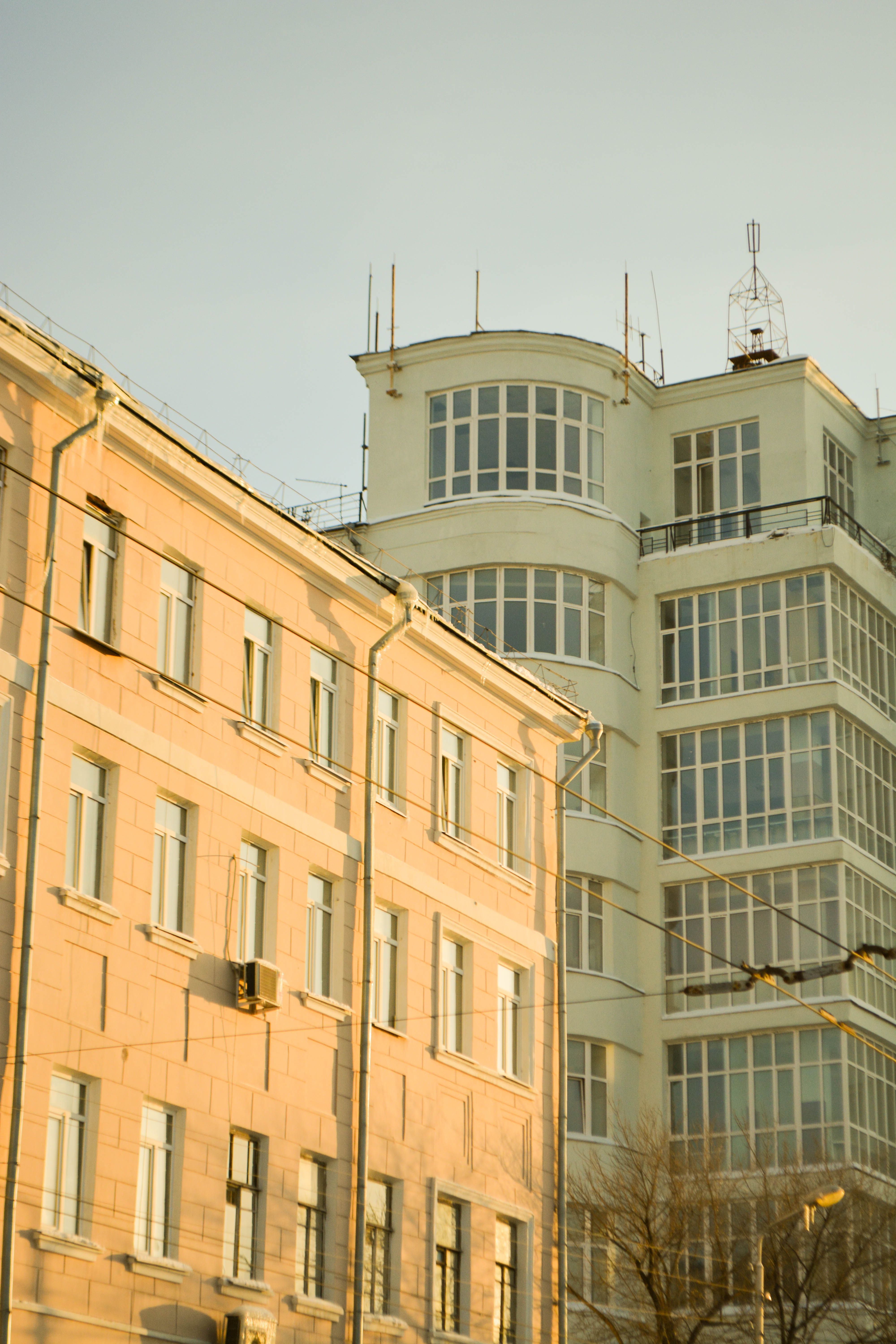 Facades of Residential Buildings in Downtown · Free Stock Photo