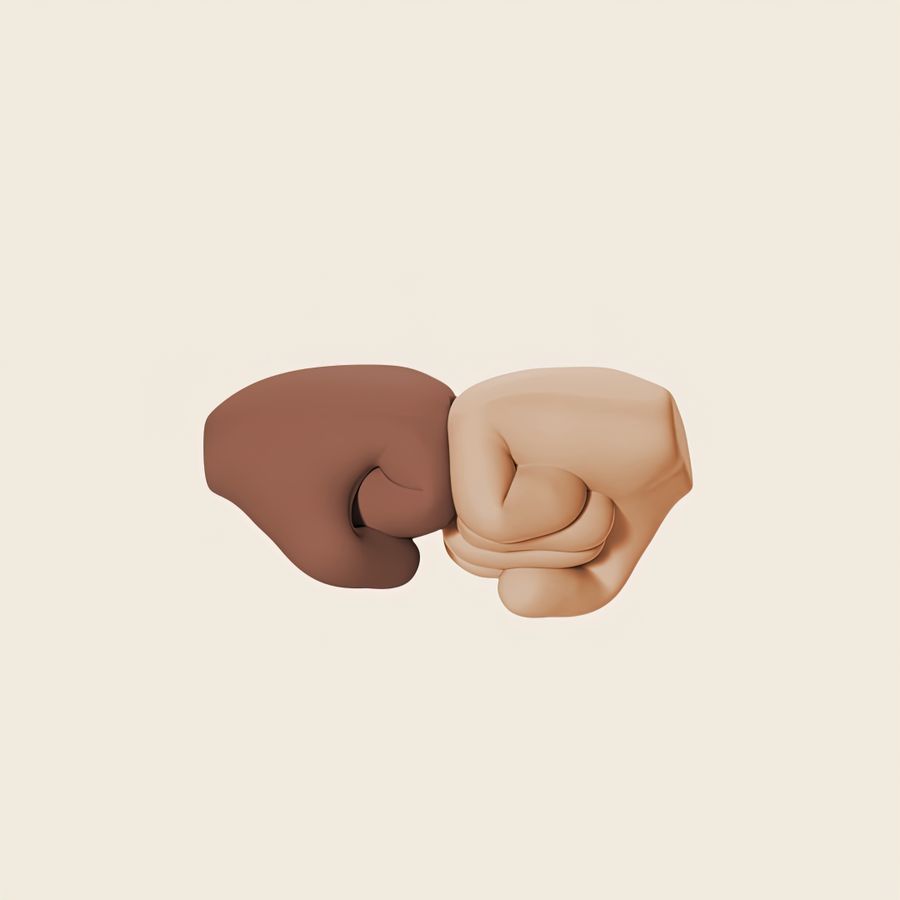 Two hands meeting in a fist bump — illustration by cottonbro CG studio on Pexels