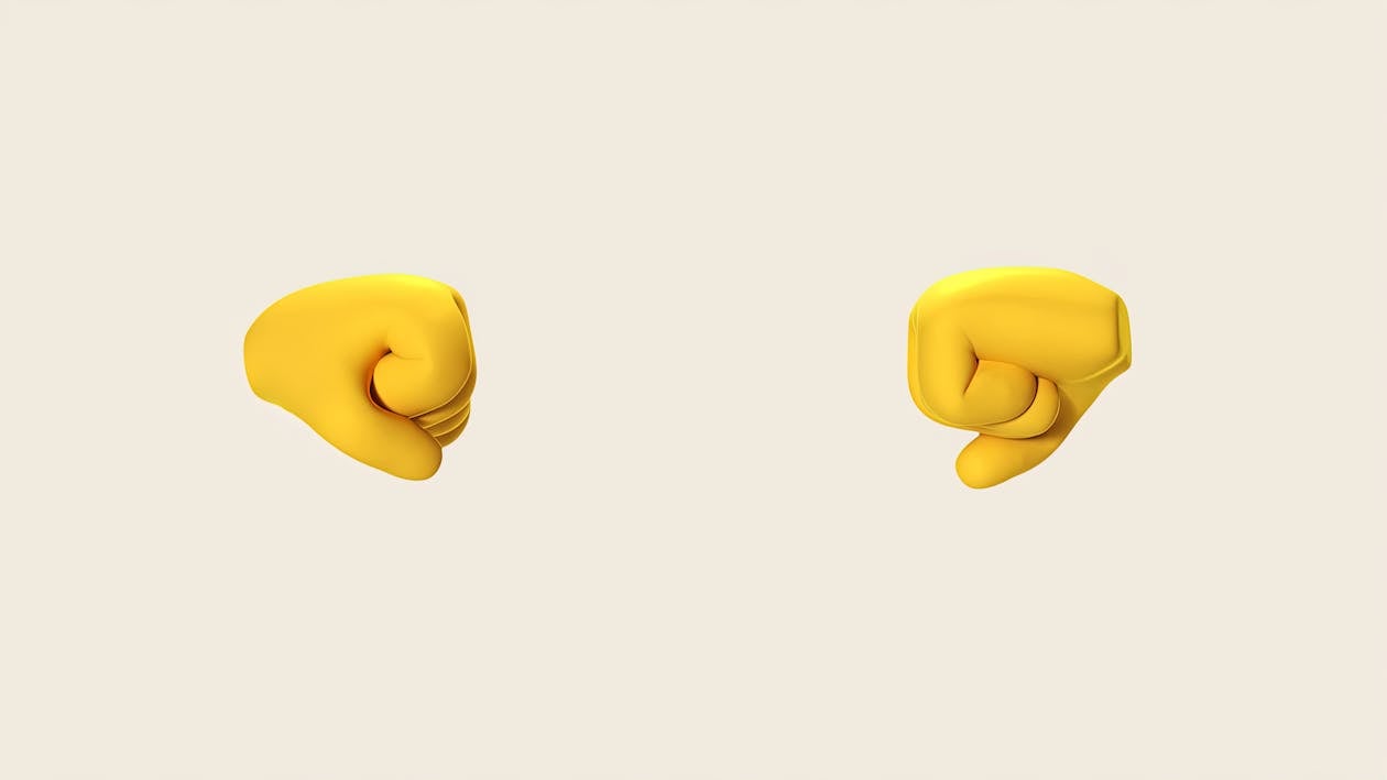 A 3D Rendering of Fists