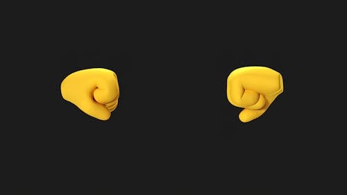 An Animation of Yellow Hands in Clenched Fists
