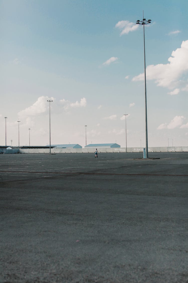 Empty Outdoor Space With Blue Sky