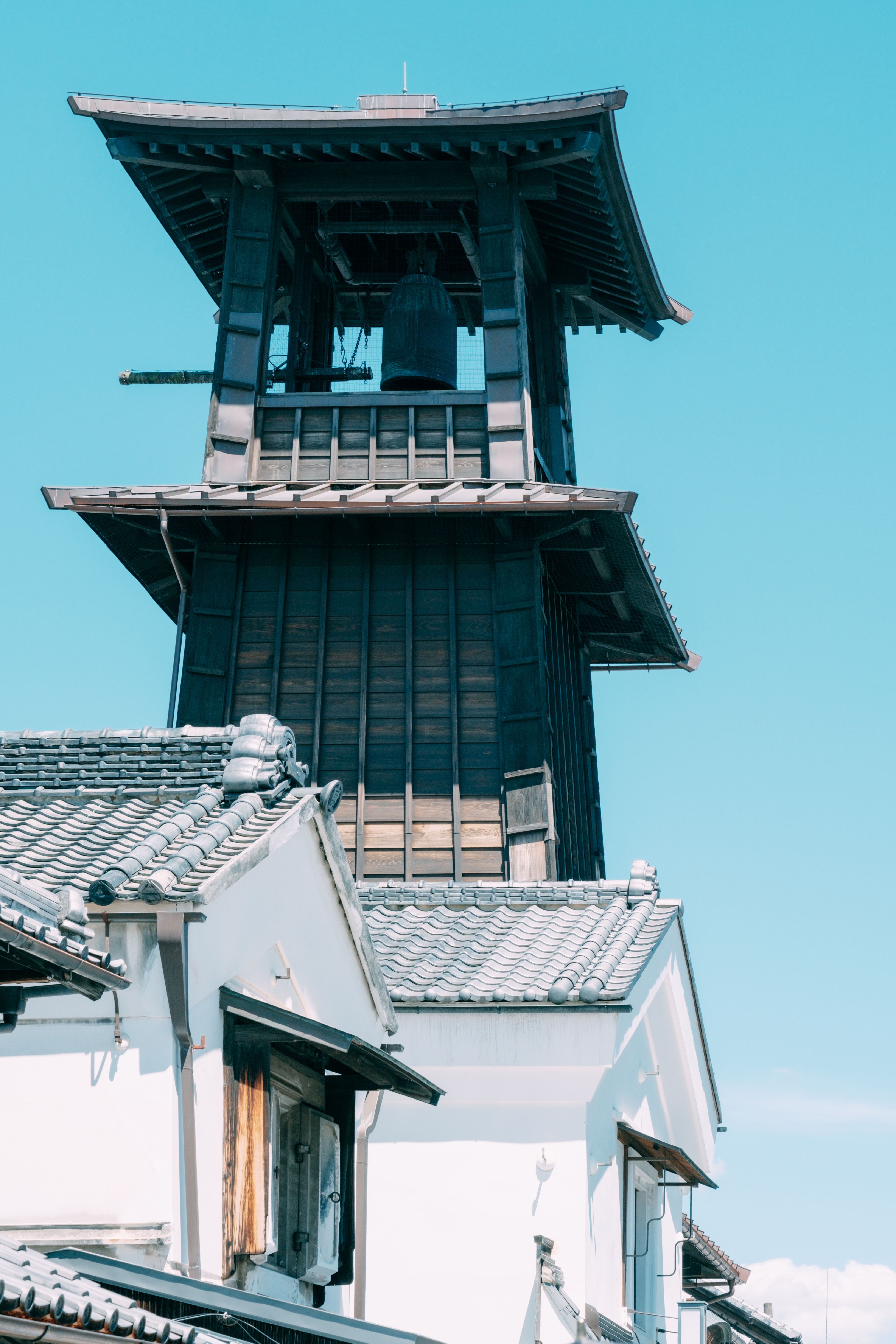 Church and Bell Tower Under Blue Sky with White Clouds · Free Stock Photo