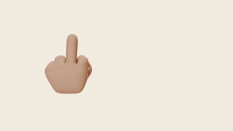 An Animation Of A Middle Finger Hand