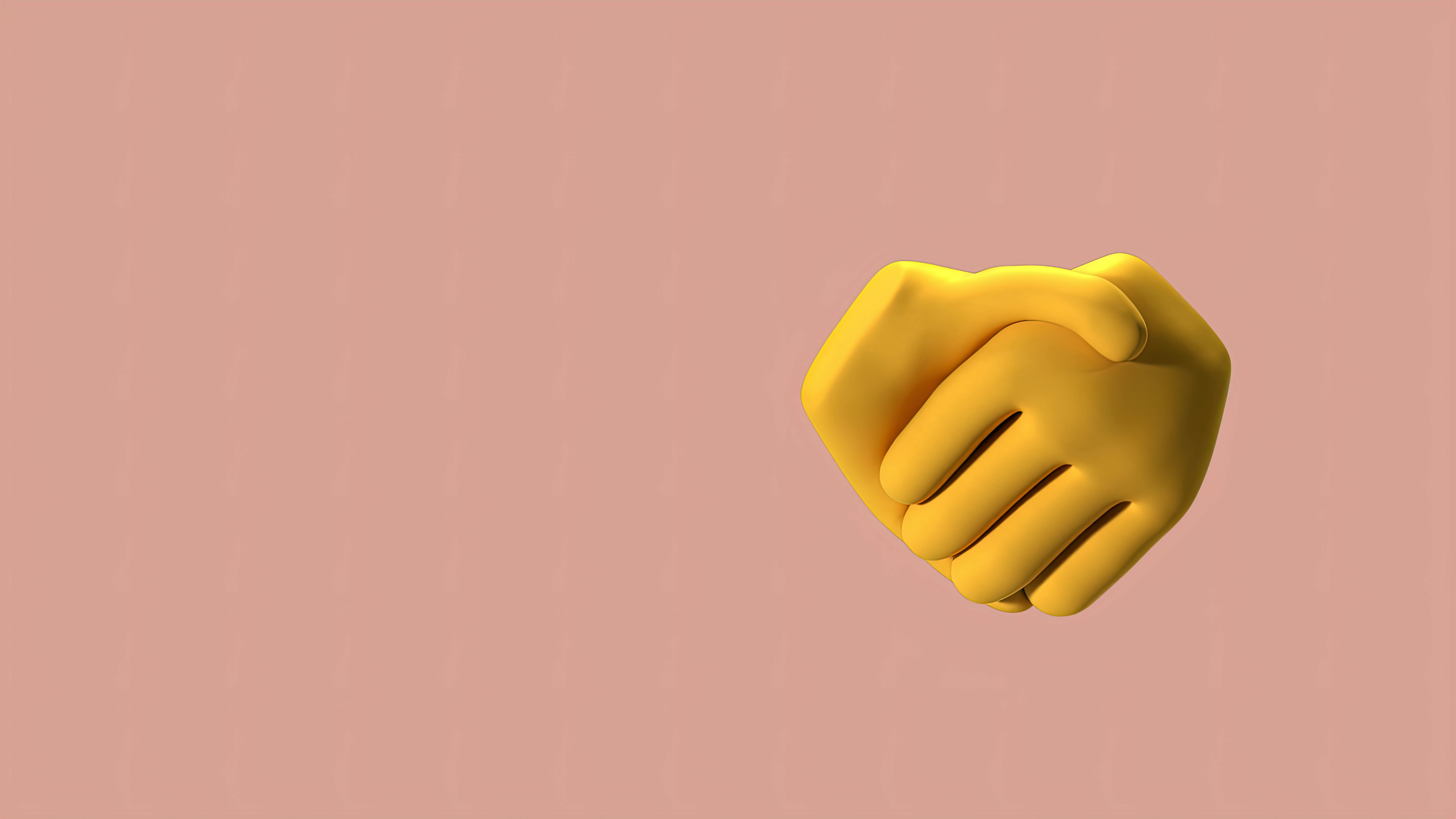 an animation of a handshake