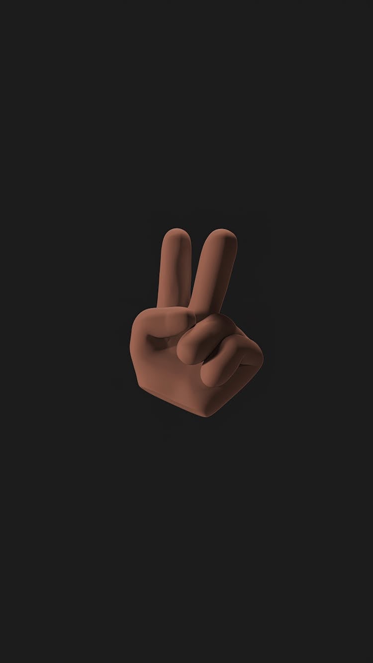 An Animation Of A Hand Doing Peace Sign