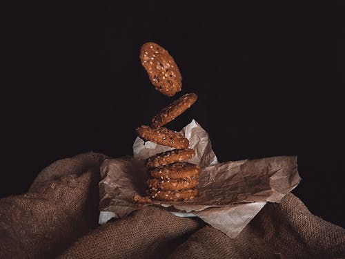 Close-up of a Stack of Cookies 