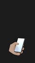 An Animation of a Hand Holding a Cellphone on a Black Background