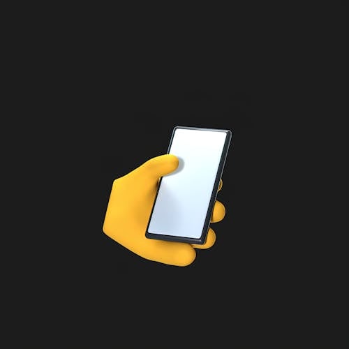 An Animation of a Hand Holding a Cellphone