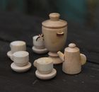 Miniature Wooden Toys in Close-up Photography