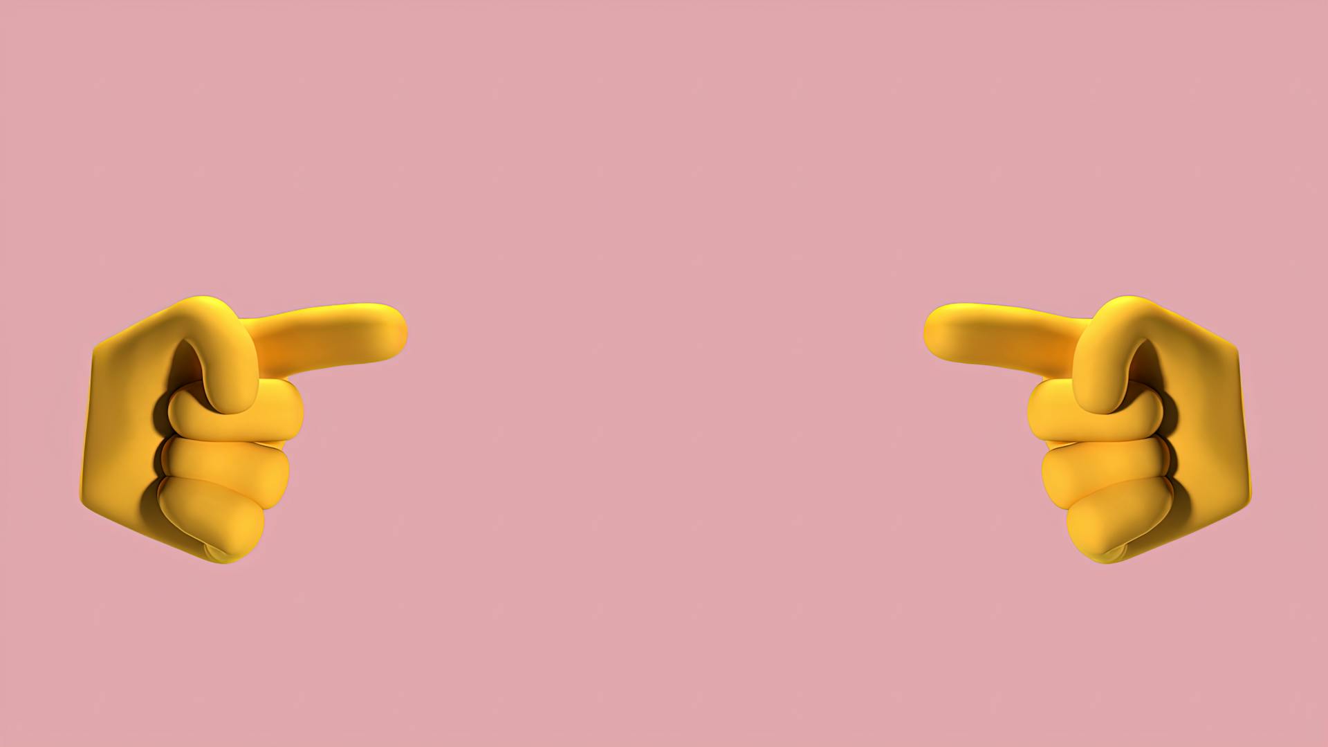 An Animation of Yellow Hands on Pink Background