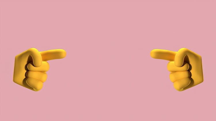 An Animation Of Yellow Hands On Pink Background