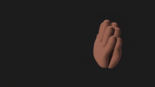 An Illustration of Clapping Hands on a Black Background