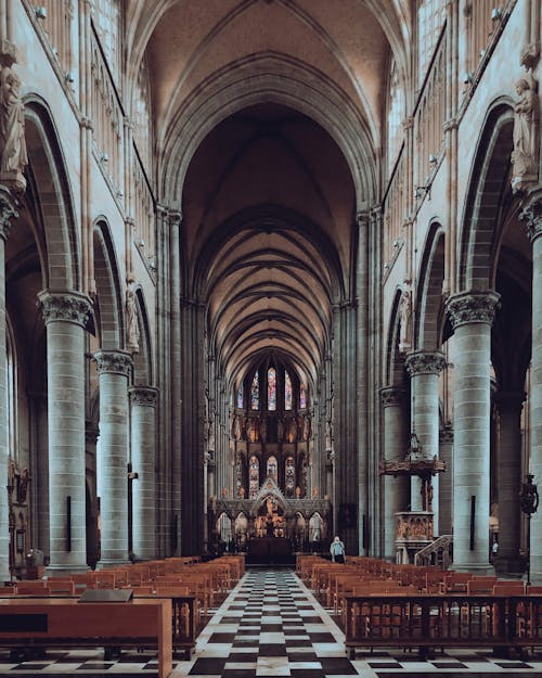 Free Interior Design of a Beautiful Cathedral Stock Photo