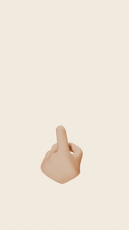 A Hand Pointing Finger on White Background