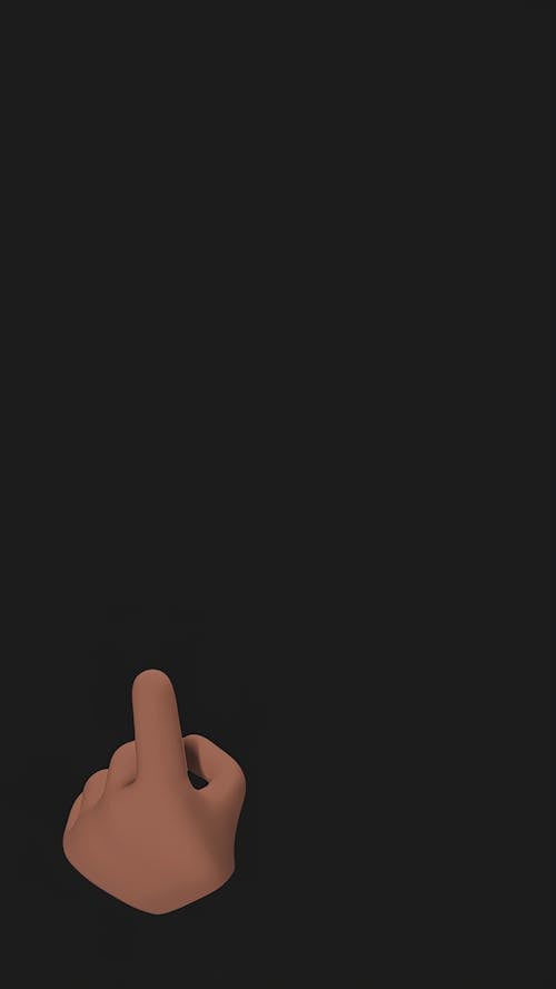 An Animation of a Hand Pointing Finger on a Black Background