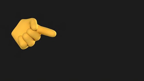 An Animation of Pointing Finger on a Black Background