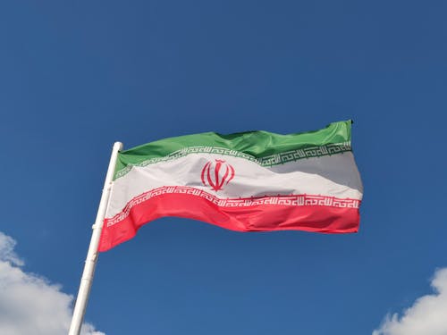 Iran Flag on a Pole