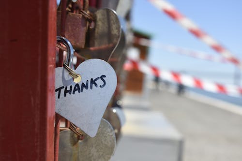 Free Silver-colored Heart Lock Bridge Stock Photo