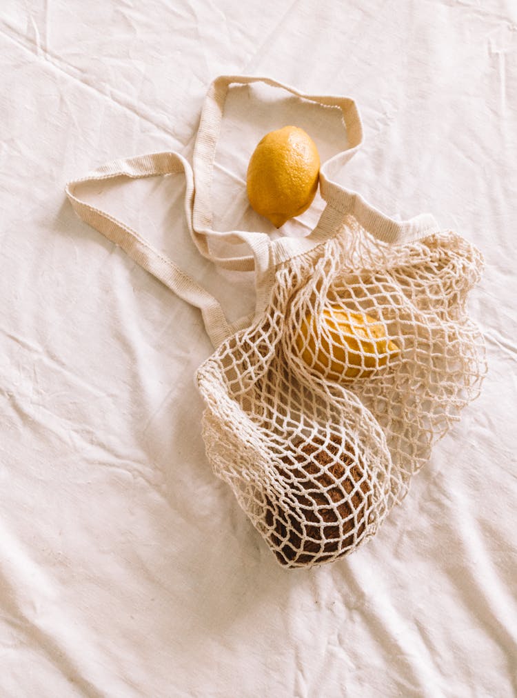 Lemons In A Mesh Net Bag