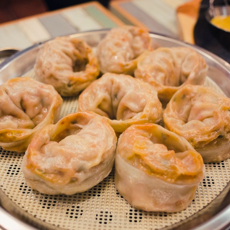 Steamed Chicken and Vegetable Dumplings