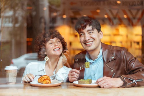 A Couple Eating at the Table