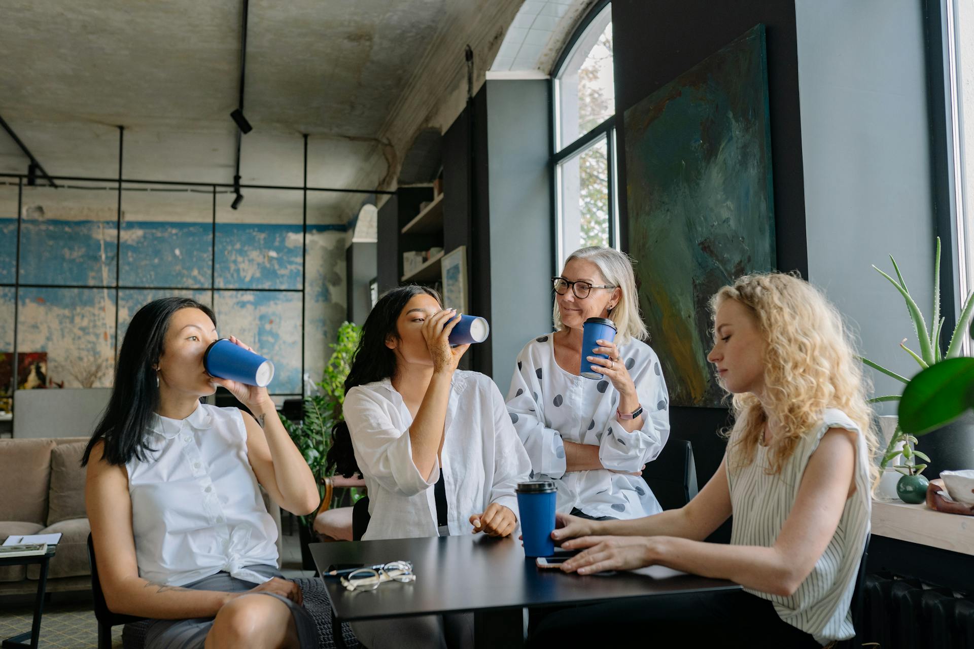 Women Sitting at the Table