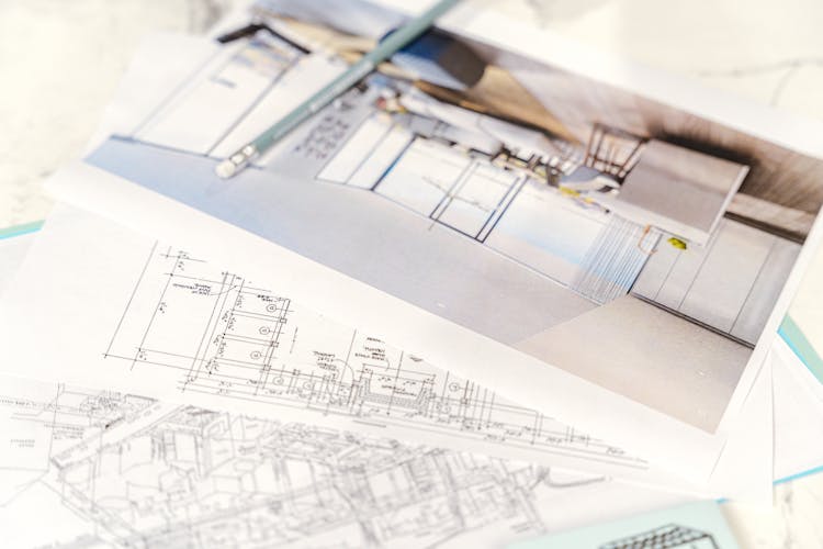 Floor Plan On White Paper