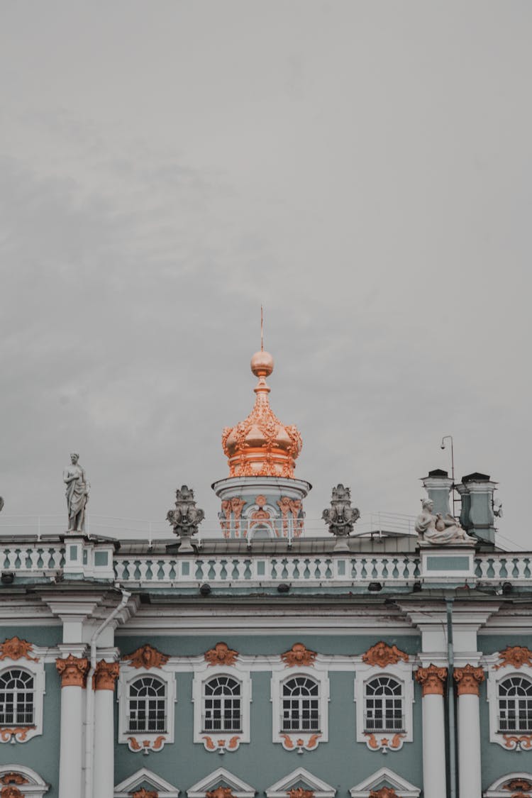 Classic Baroque Building Against Sky Background