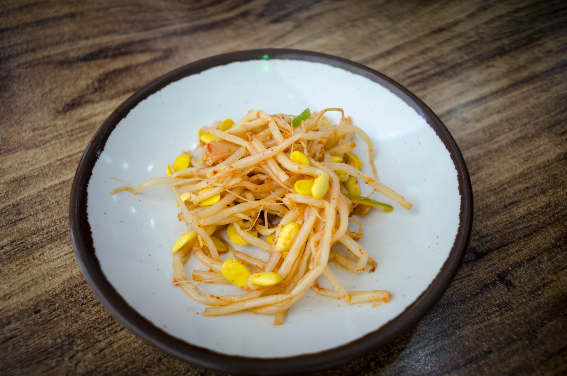 Soybean Sprout on a Plate