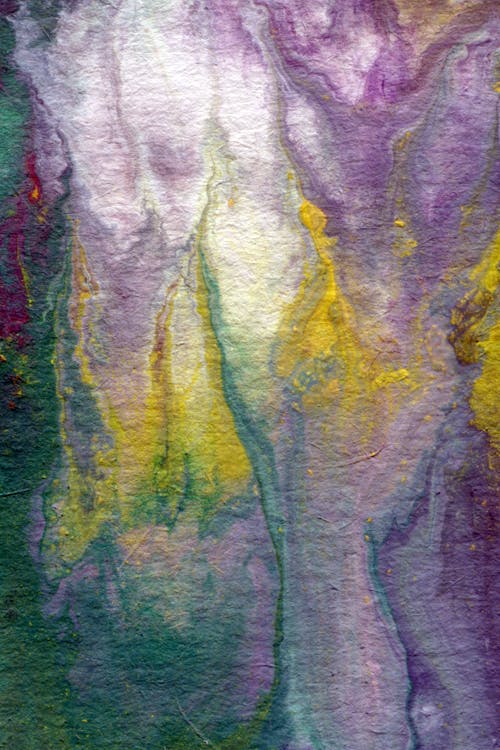 Close-up of a Multi Colored Abstract Painting 