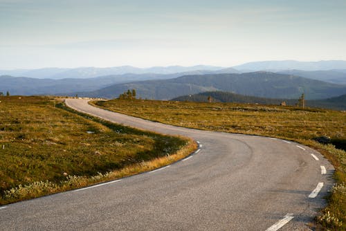 An Asphalt Road in the Mountain