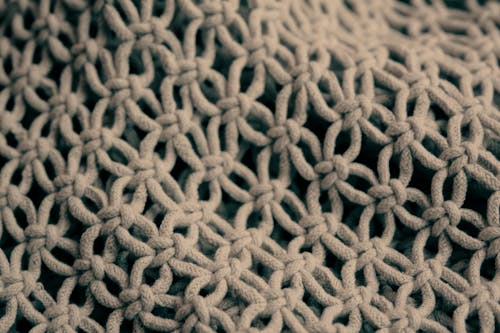 Close-up Photo of a Knitted Yarn