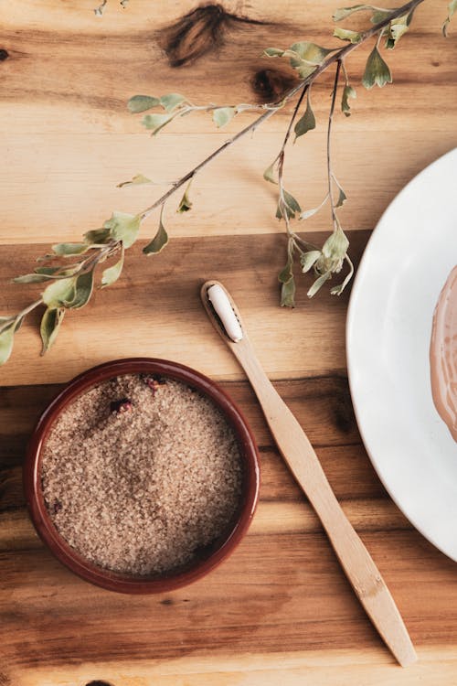 Bowl with Brown Powder