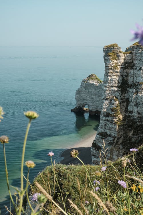 A Cliff Coast Under Blue Sky