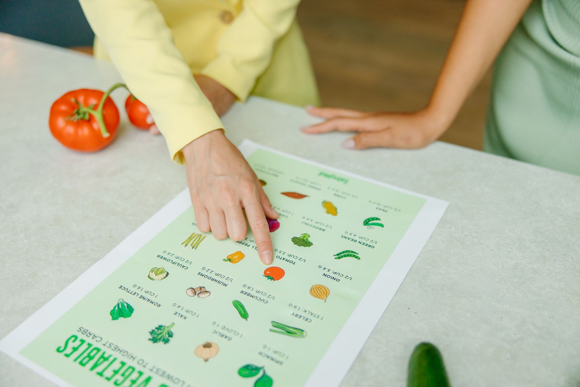 Prepara tus Verduras Verduras recién compradas preparadas para cocinar.