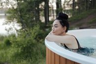 Beautiful Woman Relaxing in a Jacuzzi