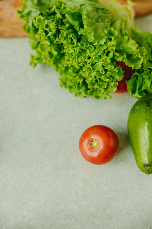 Fresh Ingredients on White Surface