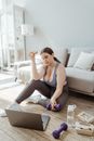 A Woman Unmotivated with Working Out