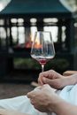 Person Holding Clear Wine Glass