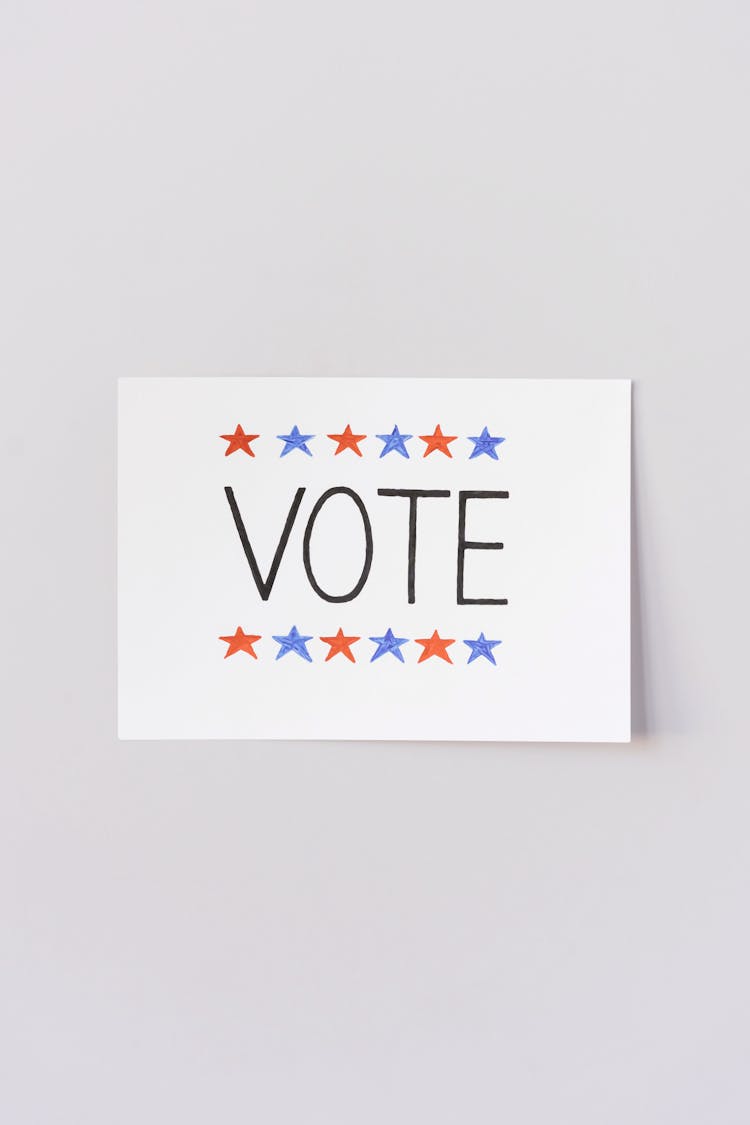 Vote Poster On White Surface