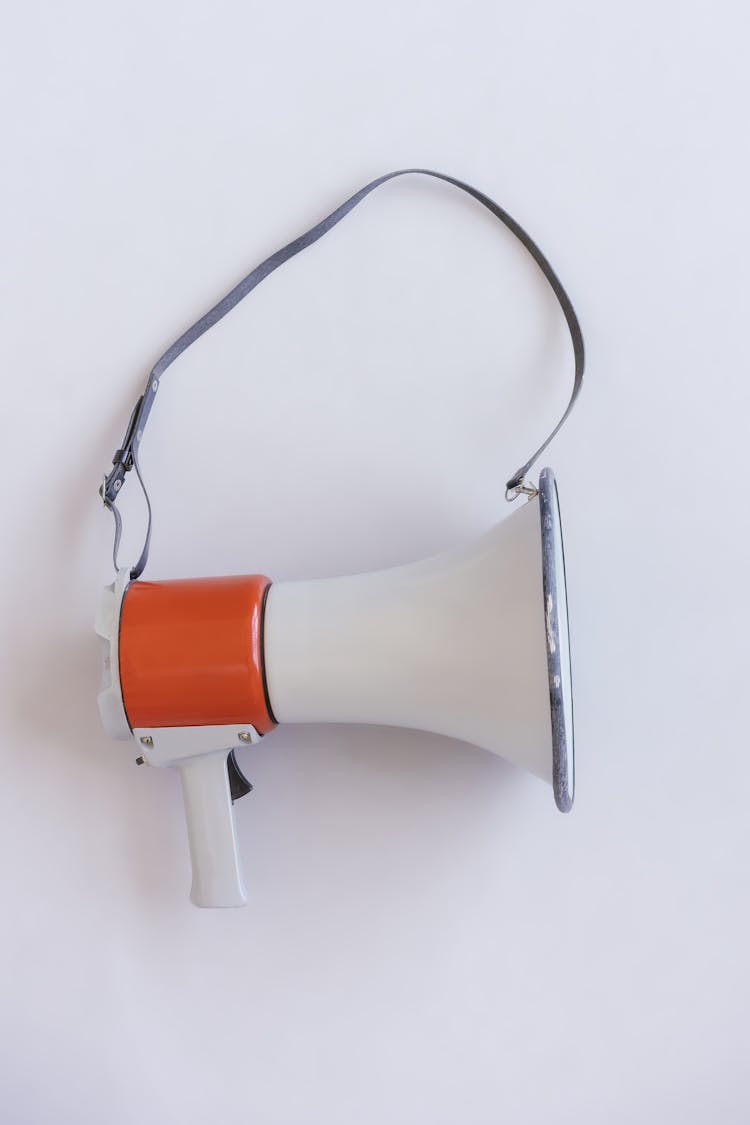 Megaphone On White Surface