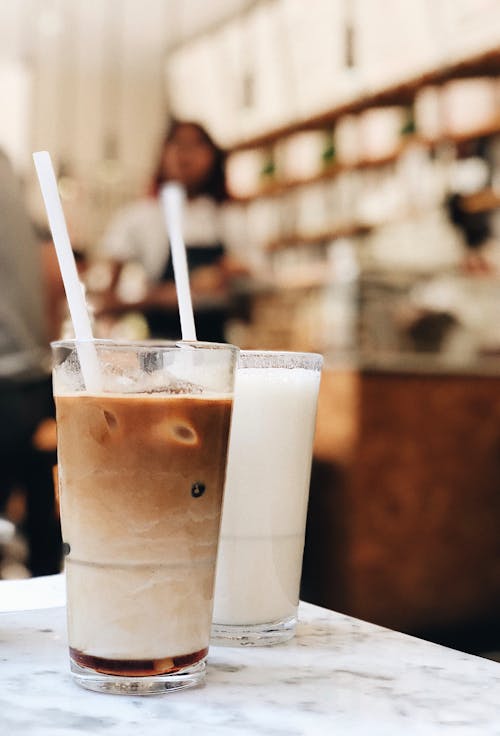 Kostenloses Stock Foto zu café, eiskaffee, eiswürfel