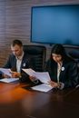 Professionals Looking on Documents