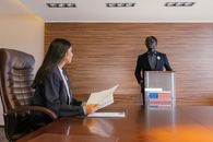 Meeting on a Conference Room