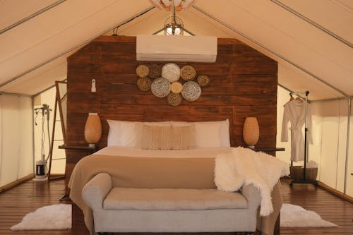 Immagine gratuita di accogliente, camera, glamping